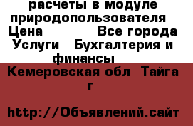 расчеты в модуле природопользователя › Цена ­ 3 000 - Все города Услуги » Бухгалтерия и финансы   . Кемеровская обл.,Тайга г.
